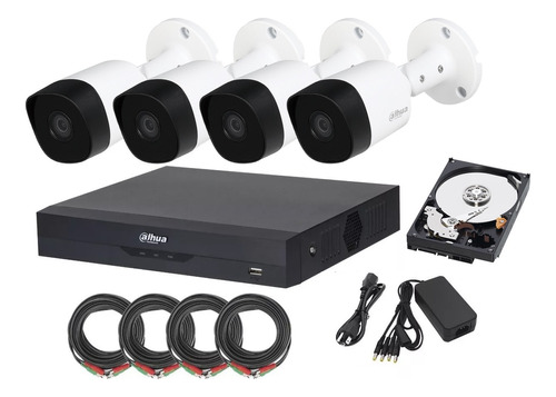 Kit 4 Cámaras 1080p 2mp Dvr 8 Canales Dd 1tb P2p Dahua