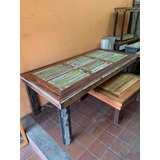 Mesa Comedor Maciza Pinotea Reciclada Vintage Rústica