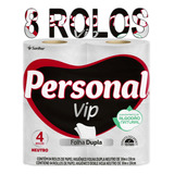 8 Rolos Papel Higiênico Atacado Personal Vip Folha Dupla 30m