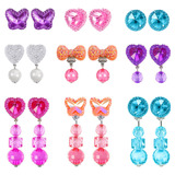 Hicarer Juego De 9 Pares De Aretes De Clip Para Niñas (est.