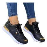 Zapato Tenis Plataforma Cuña Casual Zapatillas Deporte Damas