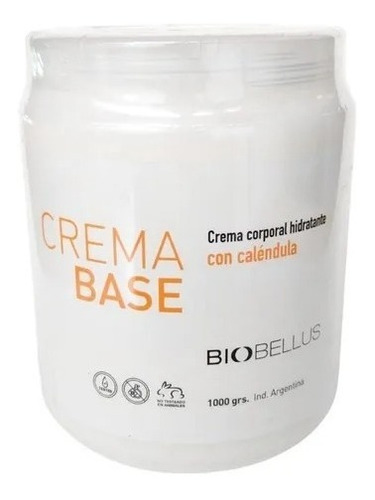 Crema Base Para Masajes Sin Fragancia - Biobellus 1kg