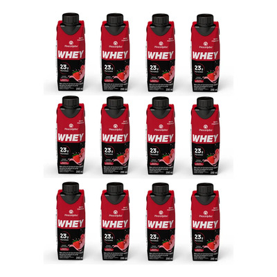 Caixa 12x Bebida Láctea Piracanjuba ProForce Frutas Vermelhas Zero Lactose 250ml | Parcelamento sem juros