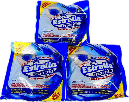 24 Pastillas Azul Desinfectante Para Baño Wc Estrella Marina