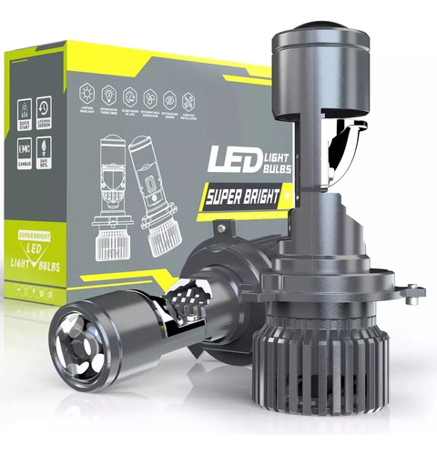 Foco Faro Lupa Hyper Led Csp 22000lm 150w H4 Moto 1 Pz