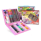 Set Arte Niños Maleta 150 Piezas Crayon Oleo Plumon Color