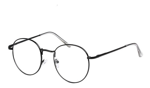 Armação De Óculos Sem Grau De Metal Unissex Redonda