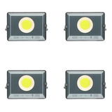 Pack X4 Foco Cob Led Plano Reflector 50w Exterior