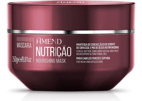 Máscara Amend Nutrição Cronograma Capilar 250g