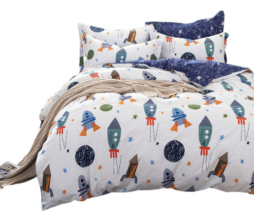 Brandream Space Ropa De Cama Tamaño Queen Para Niños, Niños 