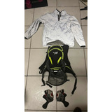 Kit Mochila Luvas E Blusa Reflexiva Para Bike Bicicleta