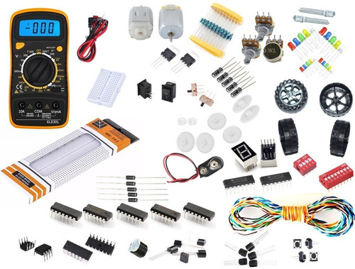 Kit Electrónica Básica Multímetro Y Componentes Electrónicos
