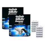 Lâminas De Barbear Masculinas Gillette Sensor 10 Refis