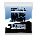 Ernie Ball Flatwound 5 Cuerdas P Bajo Electrico 45-130 Paq