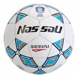 Pelota Futbol Nassau Gemini Campo Numero 5 Campo N5 Balon Cesped Artificial Color Blanco/celeste