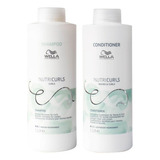  Kit Wella Pro Nutricurls Profissional - Sh E Cond