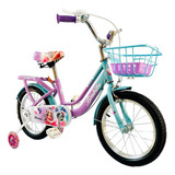 Bicicleta Para Niña R-16 Bm Toys Morado Con Azul Cielo