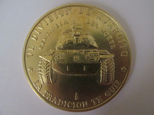 Antigua Medalla Vi Division Ejercito Chile Año 1975 Escasa