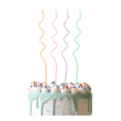 Velas De Aniversario Espiral Decoração Candy Colors Promoção