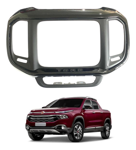 Moldura Painel Fiat Toro Multimidia Dvd 2016 2017 2018 2019