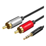 Cable Rca Veggieg 2rca A 3.5 Cable De Audio Jack 3.5 Mm Con