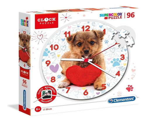 Rompecabezas Reloj Clementoni  Lindo Perrito Puppy 23039