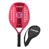 Raquete De Beach Tennis Fibra Carbono Camewin Rosa