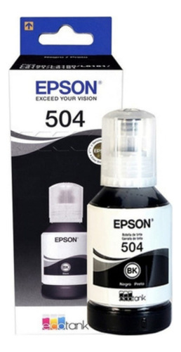 Botella De Tinta Original Epson 504 T504 Negro / L4150 L4160