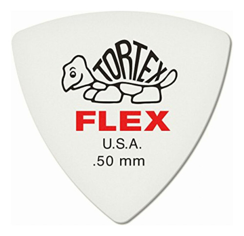 Jim Dunlop Flex Triangle Púa De Guitarra Roja De 50 Mm, 72