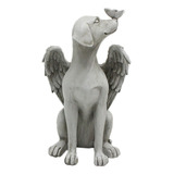 Estátua Comemorativa Anjo Cachorro Escultura Souvenir