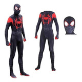 Traje De Spiderman Cosplay Adultos Medias Miles Morales