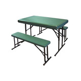 Mesa Plegable Plastica Reforzada Con 2 Bancos