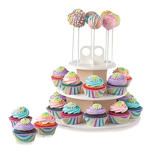 Base Para Cupcakes Y/o Cake Pops - 3 Niveles Plastica