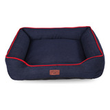 Cama Pet Caminha Cachorro Jeans  Lavável G 70 X 70