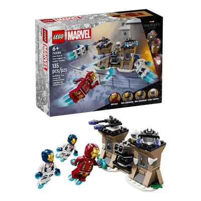 LEGO® Marvel Iron Man y Legión de Hierro vs. Soldado de Hydra 76288; juguete para niños; Cuenta con 4 minifiguras: Iron Man, 2 Legionarios de Hierro y un soldado de Hydra; 6+ | Meses sin interés