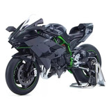 Kawasaki H2r Miniatura Moto Metálica Con Luz Y Sonido 1:12