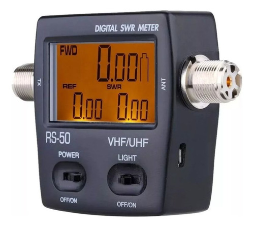 Medidor Wattimetro Roe Swr Potencia - Vhf/uhf Rs-50 Digital