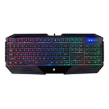 Teclado Gamer Hp K110 Retroiluminado Menbrana Usb  Black