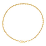 Pulsera Esclava Oro 10k Kilates Torzal Torsal 2.2mm 21cm 