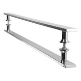 Puxador Barra Chata Inox Para Porta De Madeira Vidro 60 Cm