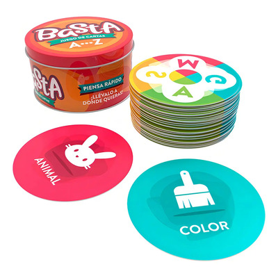 Basta Juego de Cartas de Viaje | Palabras Match Categoría y Color +7 Años 2 a 6 Jugadores por Novelty Corp | Envío gratis