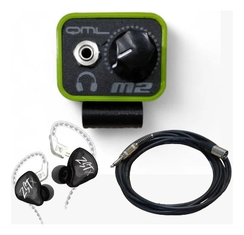 Monitor Pasivo Control De Volumen M2 In Ear Kz Mas Cable 6mt