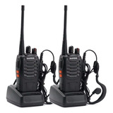 Kit X 2 Handy Baofeng Radio Walkie Talkie Bf888s 16ch Uhf + Auricular Manos Libres