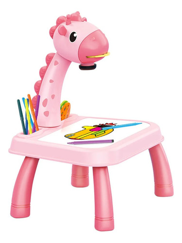 Projetor De Desenhos Infantil Mesa Com Lousa Mágica Colorir