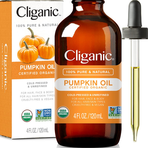 Cliganic Aceite De Semilla De Calabaza Orgánico, 100% Puro