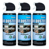 3x Limpieza Pc Notebook Aire Comprimido Air Duster Circuitos