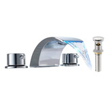 Grifo Led Grifos De Bano Waterfall Generwide Para Lavabo 3