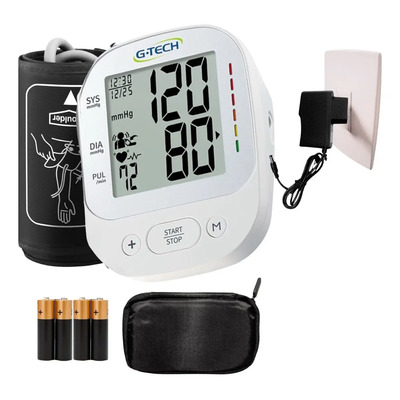 Aparelho De Medir Pressão Braço Digital C\u002F Tomada 110\u002F220v Cor Branco | Frete grátis
