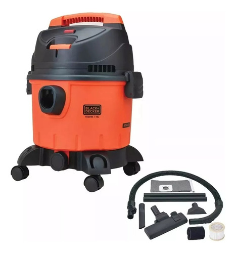 Black And Decker Aspiradora De Polvo/agua 1400w 15lt Bdwd15