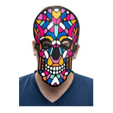 Máscara Led Rave Día De Muertos Halloween 71367 Color Colores Máscaras Led